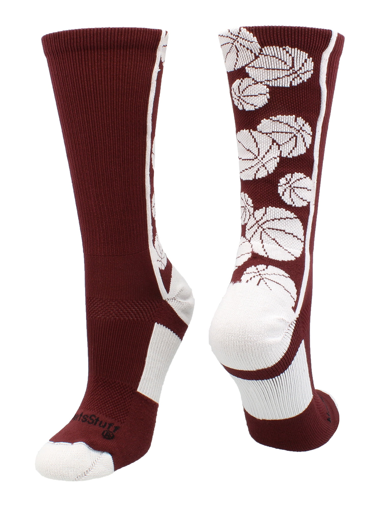 Maroon basketball clearance socks