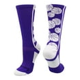 thumbnail image 1 of Crazy Basketball Logo Crew Socks (Purple/White, X-Large), 1 of 2