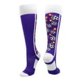 thumbnail image 1 of Crazy Bomber Soccer Socks (Purple/White, Medium), 1 of 2