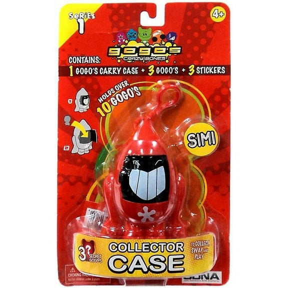 Crazy Bones Gogo's Series 1 Simi Collector Case (Red)