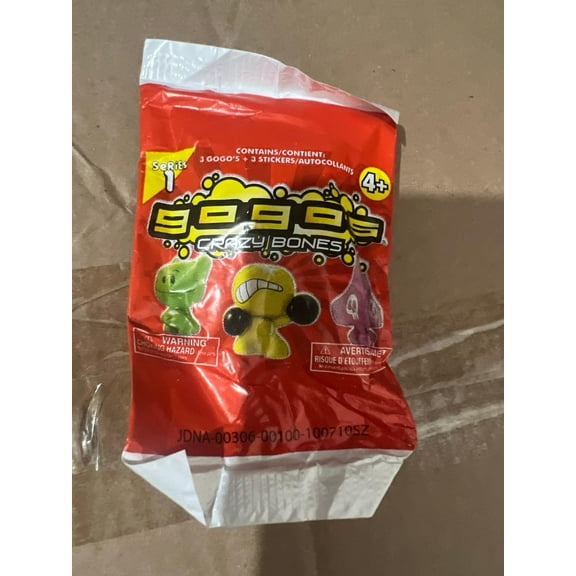 Crazy Bones Series 1 Factory Sealed Pack( 3 Bones & 3 Stickers!)(BONUS I FUN CHOPS