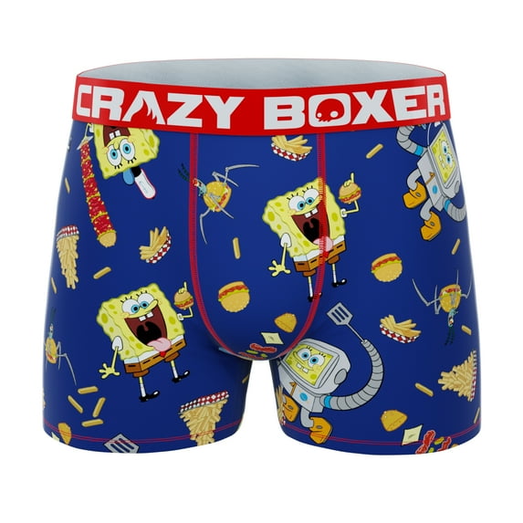 Crazy Boxer SpongeBob Burgers and Fries, Men's Boxer Briefs, Novelty Gift Box