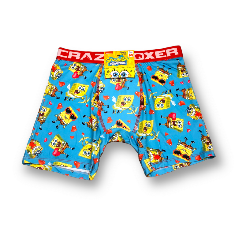 CRAZYBOXER Spongebob Love Hearts Men's Boxer Briefs 