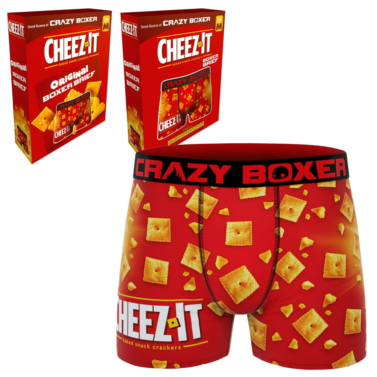 Crazy Boxers Cheez-It All Over Boxer Briefs Cracker Box-Medium (32-34) 