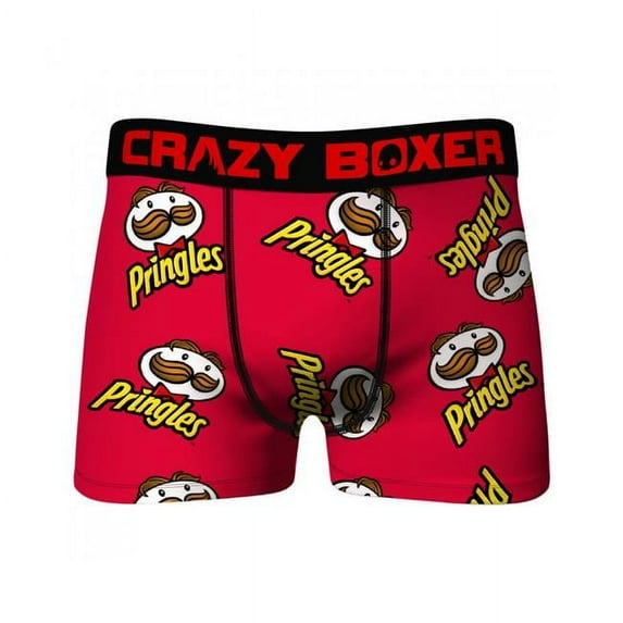 Crazy Boxers Pringles Logo All Over Boxer Briefs-Large (36-38)
