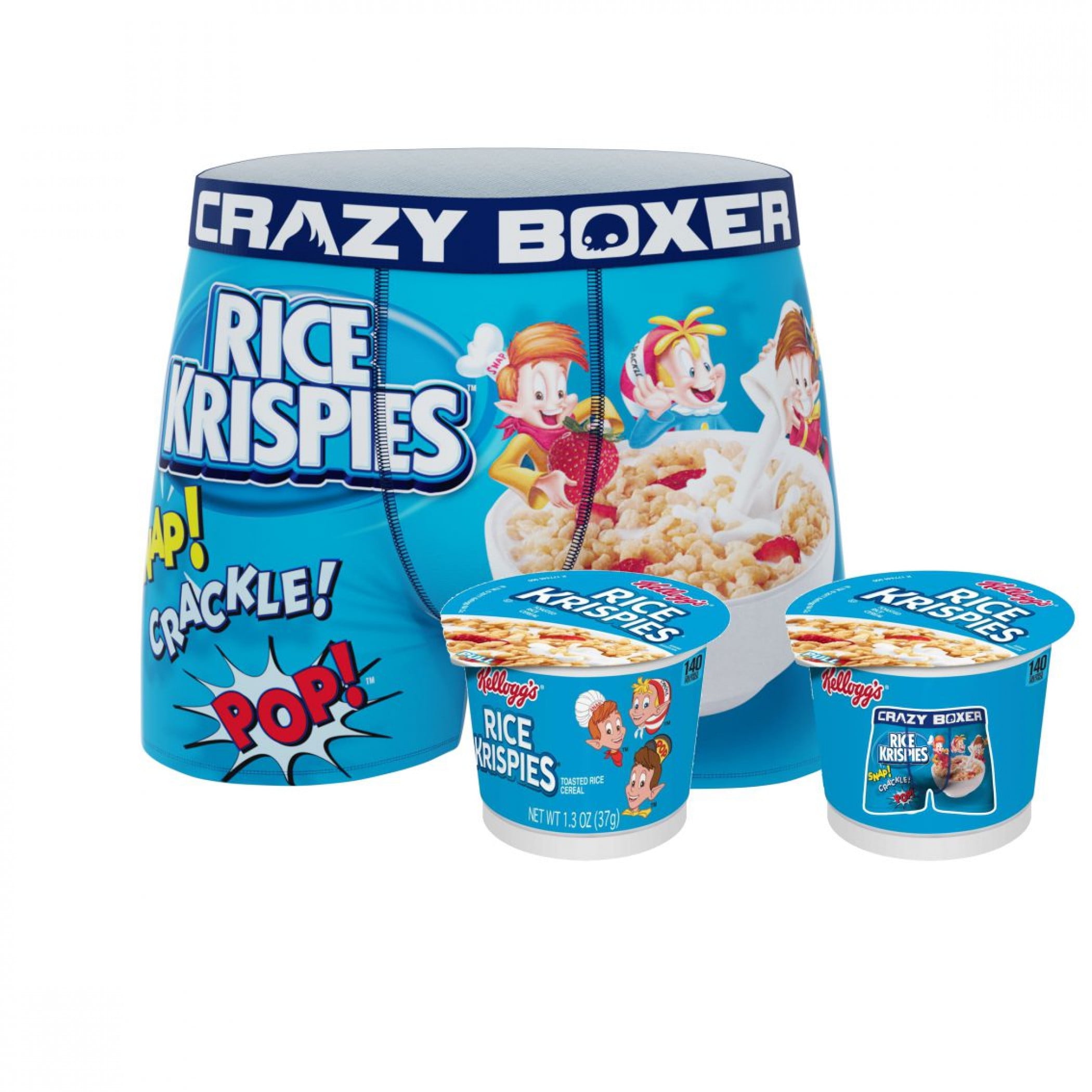 Crazy Boxers Rice Krispies Boxer Briefs in Cereal Cup-Medium (32-34 ...