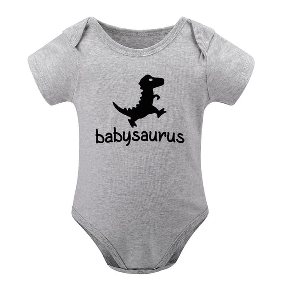 Crazy Bros Tees Babysaurus Baby Bodysuit - Adorable Infant Boy Girl Romper Clothing Newborn Unisex Clothes Gray-style-1 9months