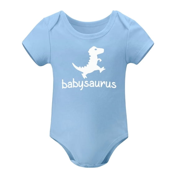 Crazy Bros Tees Babysaurus Baby Bodysuit - Adorable Infant Boy Girl Romper Clothing Newborn Unisex Clothes Sky Blue-style 6months