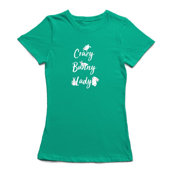 Crazy Bunny Lady Graphic Quote Women's T-shirt