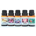 thumbnail image 1 of Crazy Candles 5 Bottles Set, 1 Geranium, 1 Sugar Plum, 1 Christmas Morning, 1 Cranberry Woods, 1 Oatmeal Milk & Honey 1/2 fl oz Each (15ml) Premium Grade Scented Fragrance Oils, 1 of 1