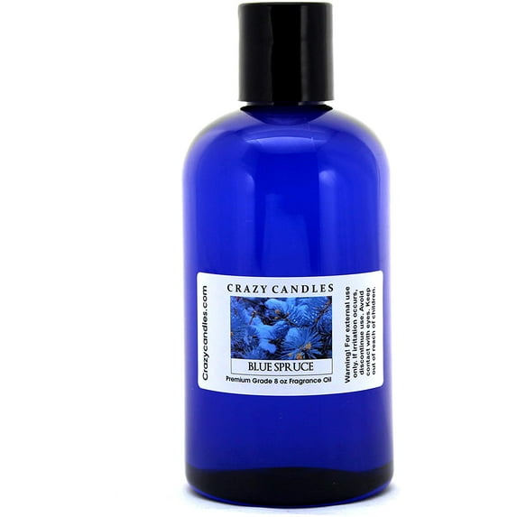 Crazy Candles 8oz Blue Spruce 8 Fl Oz Bottle (240ml) Premium Grade Scented Fragrance Oil (MADE IN USA)