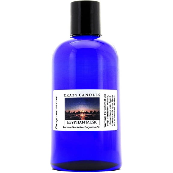 Crazy Candles 8oz Egyptian Musk 8 Fl Oz Bottle (237ml) Premium Grade Scented Fragrance Oil Made in USA