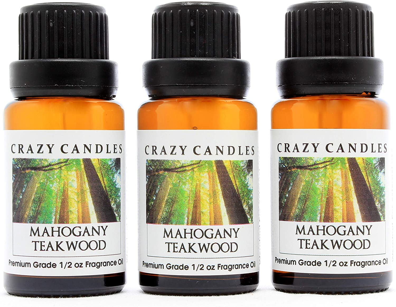 Mahogany Teakwood Premium Grade Scented Fragrance Oil Set