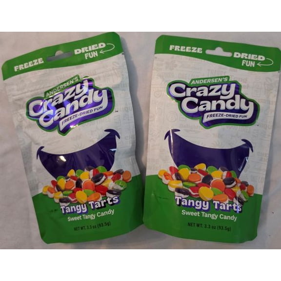 Andersons Crazy Candy Freeze Dried Fun Tangy Tarts, Crunchy Airy Texture, 2 Bags