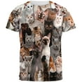 thumbnail image 1 of Crazy Cat All Over Adult T-Shirt, 1 of 2