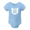 thumbnail image 1 of Crazy Cat Baby Bodysuit - Funny Infant Outfit Boy Girl Adorable Unisex Romper Clothing Sky Blue-style 12months, 1 of 7