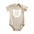 thumbnail image 1 of Crazy Cat Baby Bodysuit Infant Cotton Romper Newborn Boy Girl Light Apricot-style 9-12M, 1 of 5