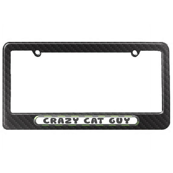 Crazy Cat Guy License Plate Frame