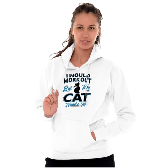 Crazy Cat Ladies Funny Gym Workout Hoodie Sweatshirt Women Brisco Brands S