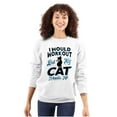 thumbnail image 1 of Crazy Cat Ladies Funny Gym Workout Women Plus Size Crewneck Sweatshirt Brisco Brands 3X, 1 of 5