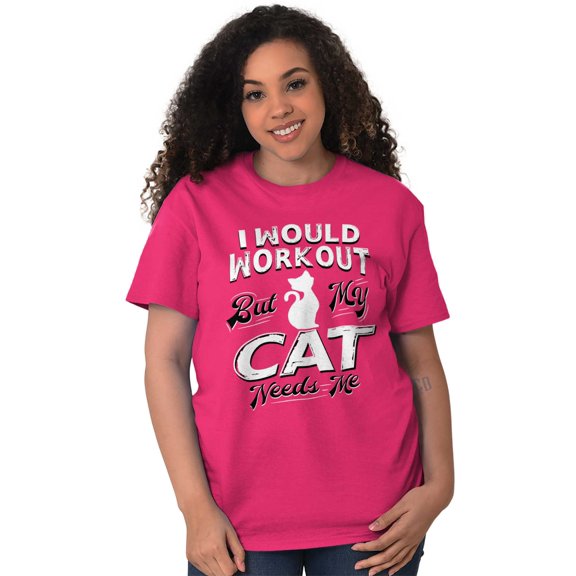 Crazy Cat Ladies Funny Gym Workout Women's Plus Size Graphic Tee Brisco Brands 3X