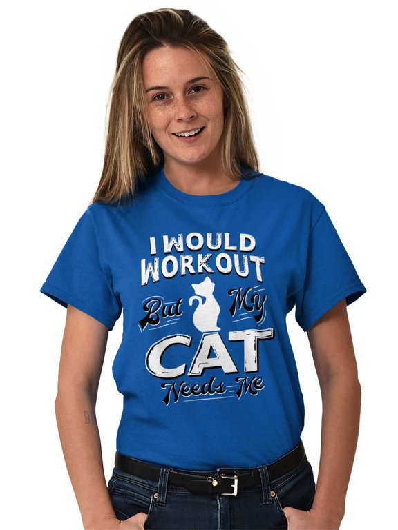 Crazy Cat Ladies Funny Gym Workout Women's Plus Size Graphic Tee Brisco Brands 3X