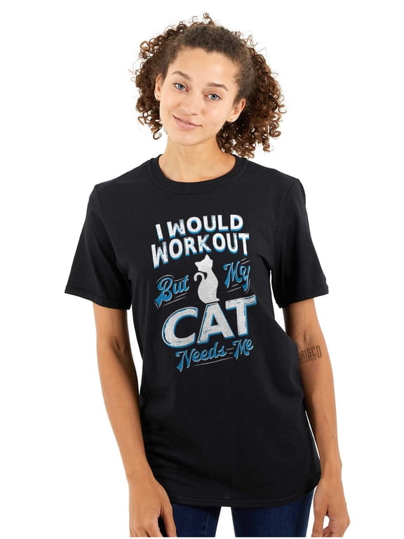 Crazy Cat Ladies Funny Gym Workout Women's Graphic T Shirt Tees Brisco Brands X