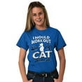 thumbnail image 1 of Crazy Cat Ladies Funny Gym Workout Women's Graphic T Shirt Tees Brisco Brands X, 1 of 6