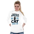 thumbnail image 1 of Crazy Cat Ladies Funny Gym Workout Women's Long Sleeve T Shirt Brisco Brands S, 1 of 6