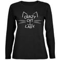 thumbnail image 1 of Crazy Cat Lady Black Womens Long Sleeve T-Shirt - 2X-Large, 1 of 1