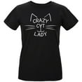 thumbnail image 1 of Crazy Cat Lady Black Womens Organic T-Shirt, 1 of 1