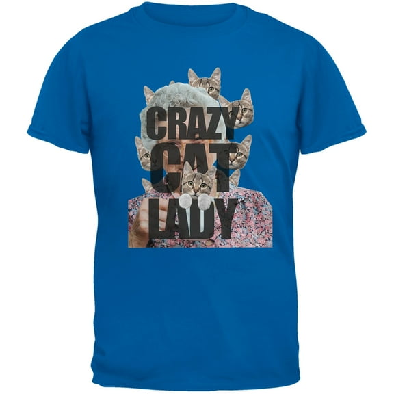 Crazy Cat Lady Blue Youth T-Shirt - Medium(10/12)
