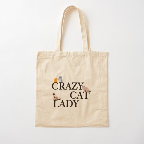 Crazy Cat Lady Cotton Tote Bag Canvas Tote Bag, Family Gift For Mother, Her