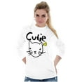 thumbnail image 1 of Crazy Cat Lady Cutie Feline Kitty Women Plus Size Long Sleeve Graphic Tee Brisco Brands 2X, 1 of 5