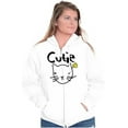 thumbnail image 1 of Crazy Cat Lady Cutie Feline Kitty Womens Plus Size Graphic Zipper Hoodie Brisco Brands 2X, 1 of 5