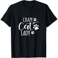 thumbnail image 1 of Crazy Cat Lady Funny Cat Meow for Men Women Love cat T-ShirtMen and women, White Black T-shirt, size: Extra large S-376XL, 1 of 4
