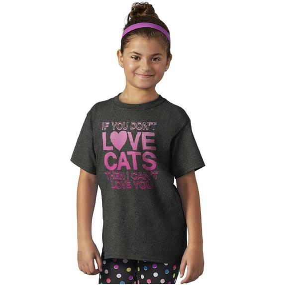 Crazy Cat Lady I Can't Love You Funny Girls Kids T Shirt Tees Teen Brisco Brands L