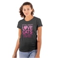thumbnail image 1 of Crazy Cat Lady I Can't Love You Funny Womens Fitted Plus Size Graphic Tee Brisco Brands 2X, 1 of 4
