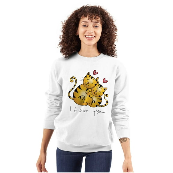 Crazy Cat Lady I Love You Kitties Women Plus Size Crewneck Sweatshirt Brisco Brands 2X