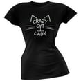 thumbnail image 1 of Crazy Cat Lady Juniors Black T-Shirt - Small, 1 of 1