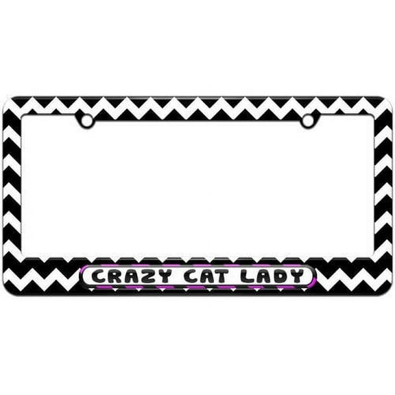 Crazy Cat Lady License Plate Tag Frame, Multiple Colors