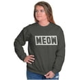 thumbnail image 1 of Crazy Cat Lady Meow Kittycat Lover Women Crewneck Sweatshirt Brisco Brands 3X, 1 of 6