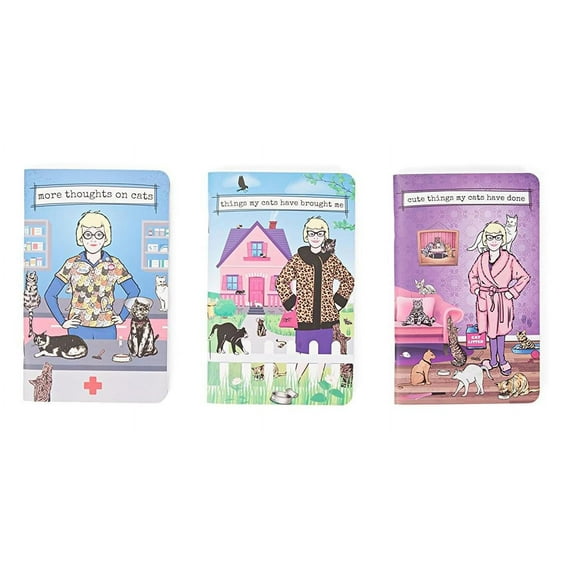 Crazy Cat Lady Notebooks: Set of 3