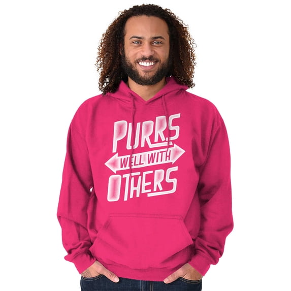 Crazy Cat Lady Purrs Well With Others Hoodie Sweatshirt Women Men Brisco Brands X