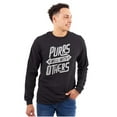 thumbnail image 1 of Crazy Cat Lady Purrs Well With Others Plus Size Long Sleeve Graphic Tee Shirt Brisco Brands 2X, 1 of 5