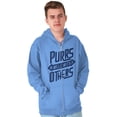 thumbnail image 1 of Crazy Cat Lady Purrs Well With Others Zip Up Hoodie Men's Women's Brisco Brands S, 1 of 6