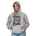 thumbnail image 1 of Crazy Cat Lady Secret of Happiness Hoodie Sweatshirt Women Brisco Brands L, 1 of 6