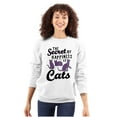 thumbnail image 1 of Crazy Cat Lady Secret of Happiness Women Plus Size Crewneck Sweatshirt Brisco Brands 5X, 1 of 5