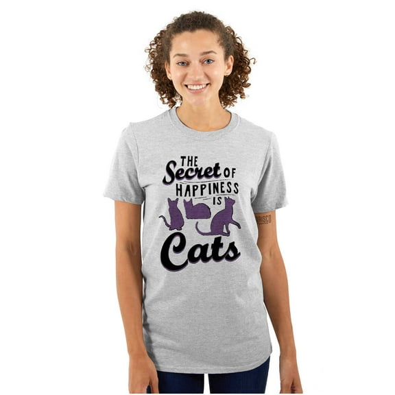 Crazy Cat Lady Secret of Happiness Women's Plus Size Graphic Tee Brisco Brands 3X