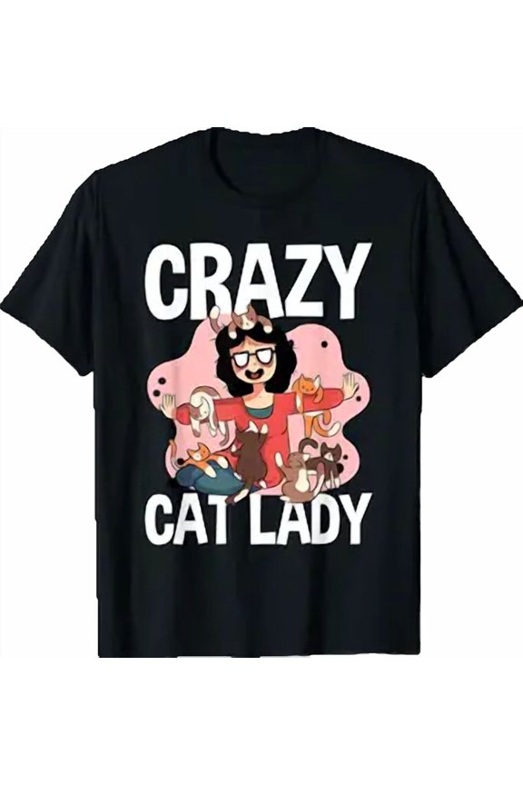 Crazy Cat Lady That Works For Me Cat Owner Cat Pet Animal T-Shirt